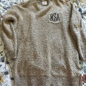 MSA Taupe Sherpa Crewneck Sweater